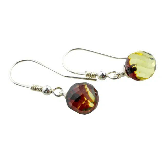 Brincos de Âmbar Báltico “Cristal Verde” de Prata 925