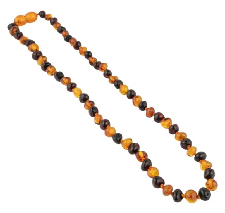 Colar de Âmbar Criança Cereja com Mel Escuro 39-40 cm