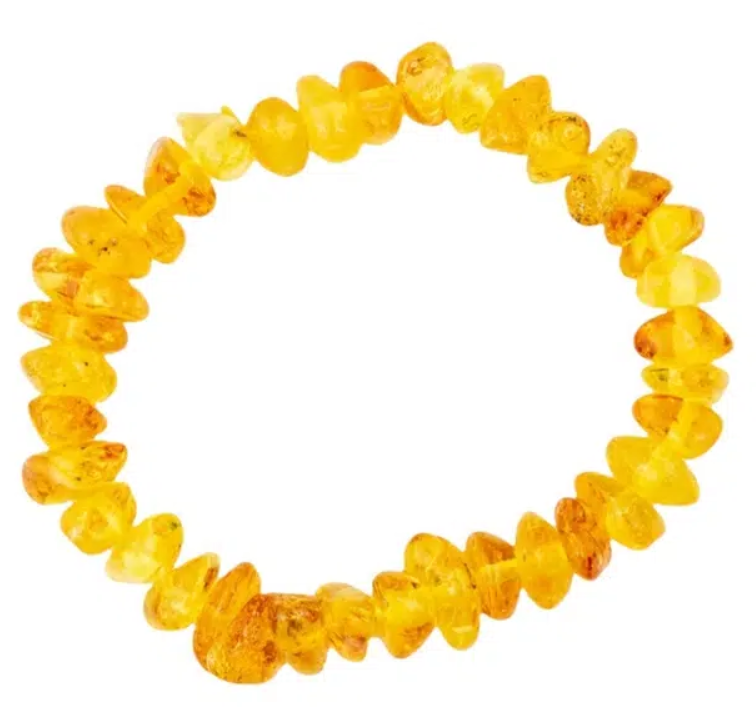 Pulseira de Âmbar Báltico “Karabe Mel Claro” 18 cm