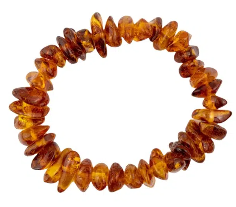 Pulseira de Âmbar Báltico “Karabe Mel Escuro” 18 cm