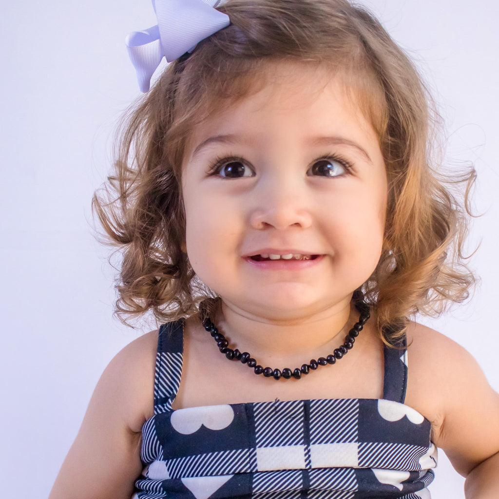 Colar de Âmbar Báltico Bebê Cereja 32-33 cm