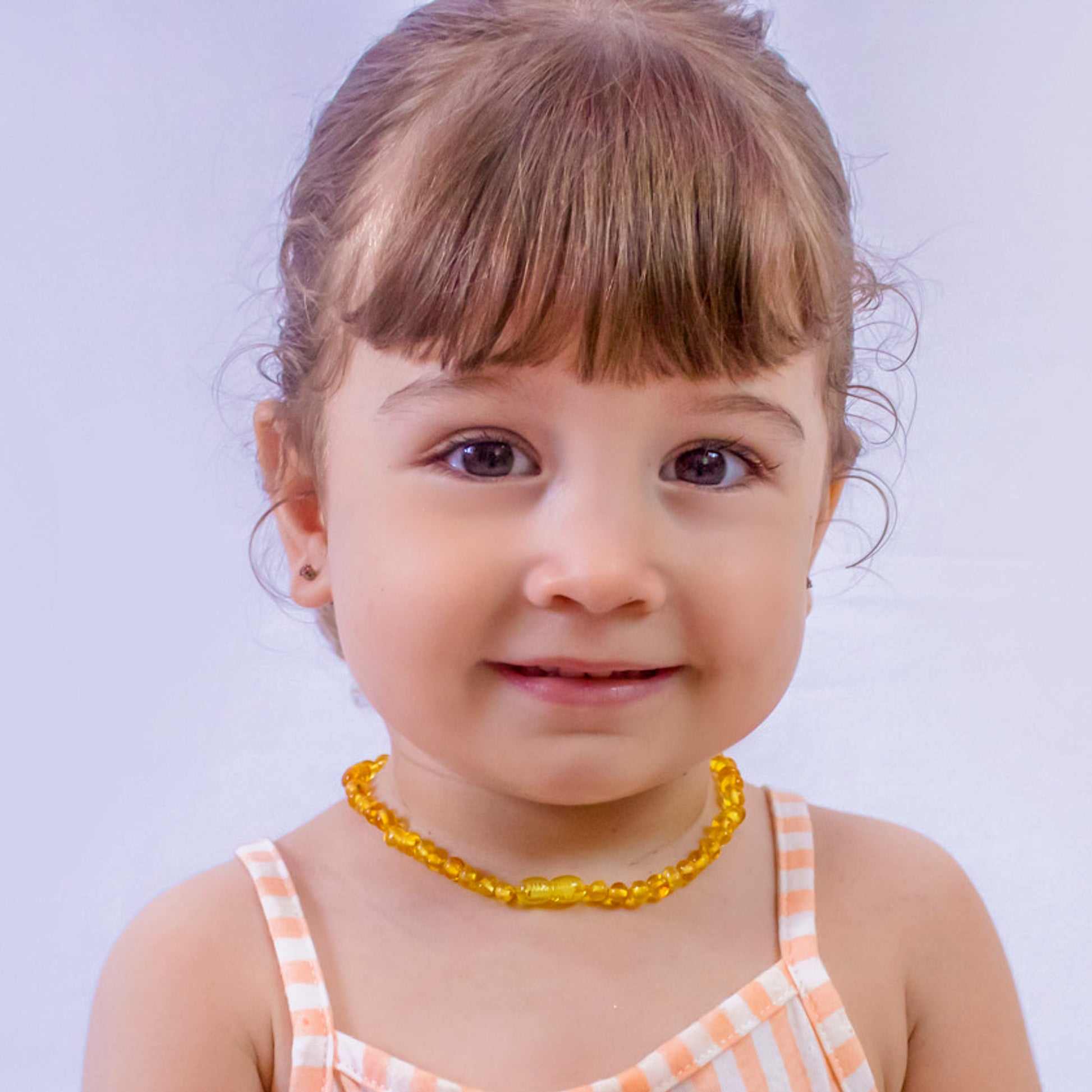 Colar de Âmbar Limão para Bebê 32-33 cm