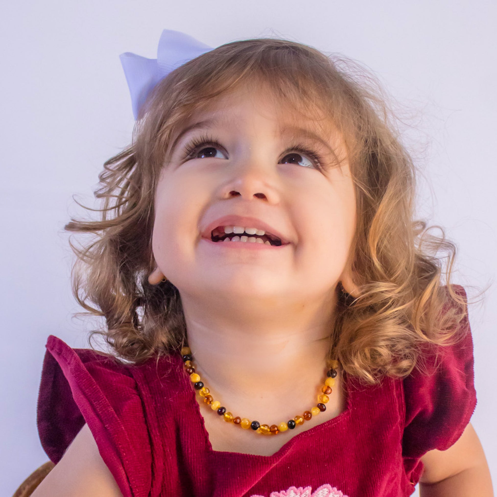 Colar de Âmbar Báltico Bebê Misto 32-33 cm