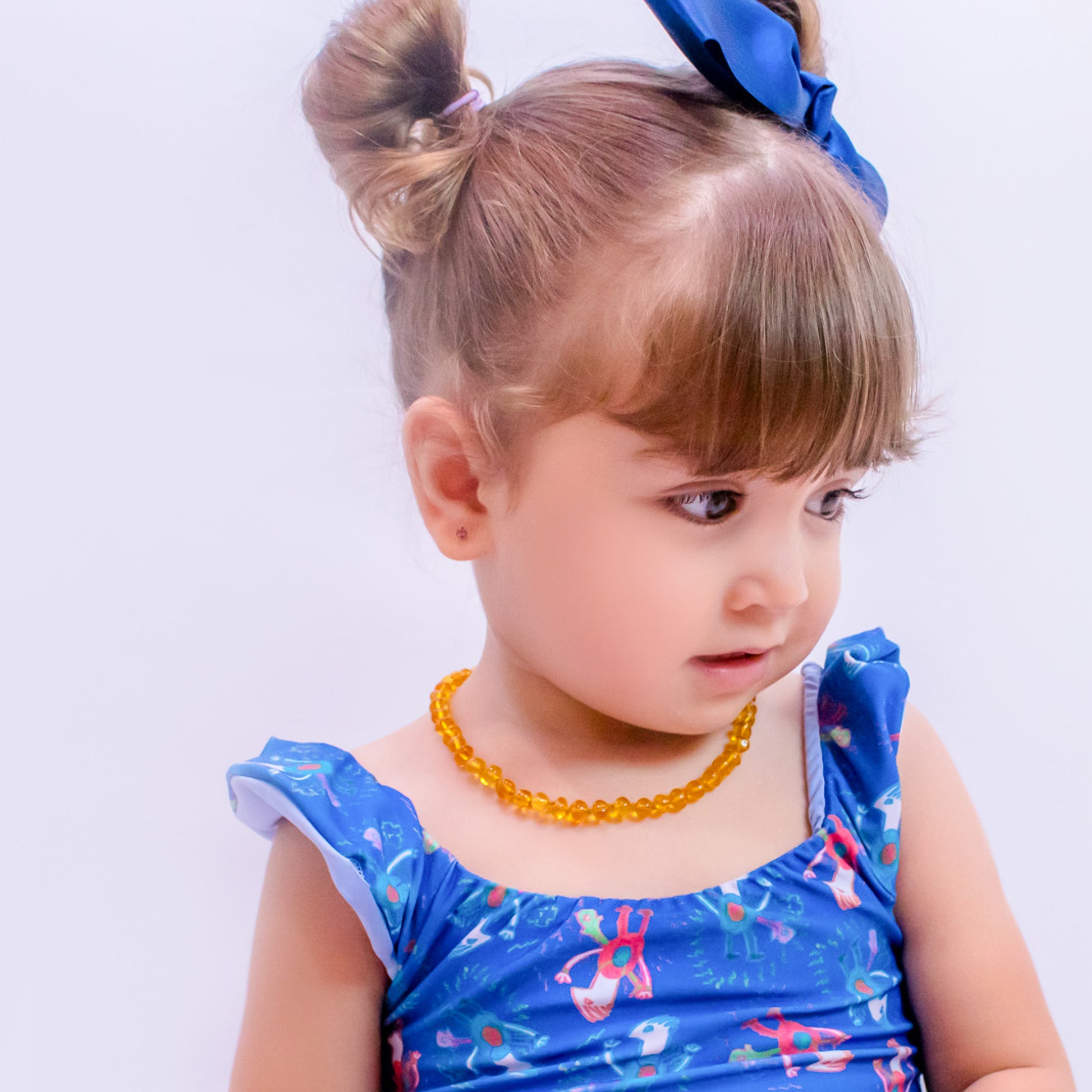 Colar de Âmbar Mel Claro para Bebê 32-33 cm