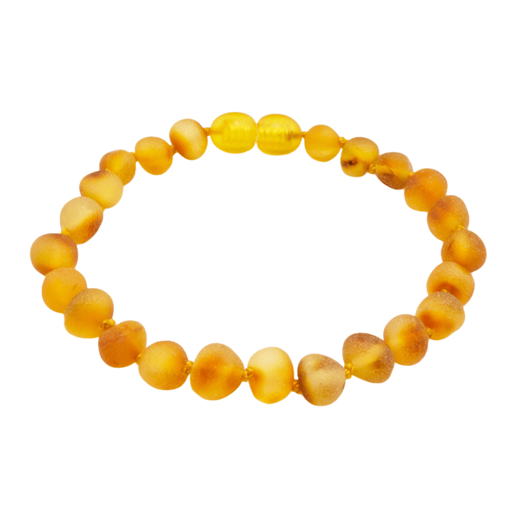 Pulseira de Âmbar Báltico Mel Claro Não Polido Adulto 18-20 cm