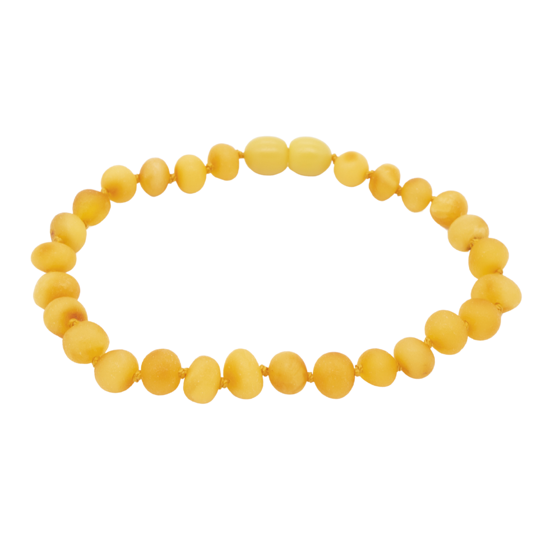 Pulseira de Âmbar Báltico Milky Não Polido Adulto 18-20 cm
