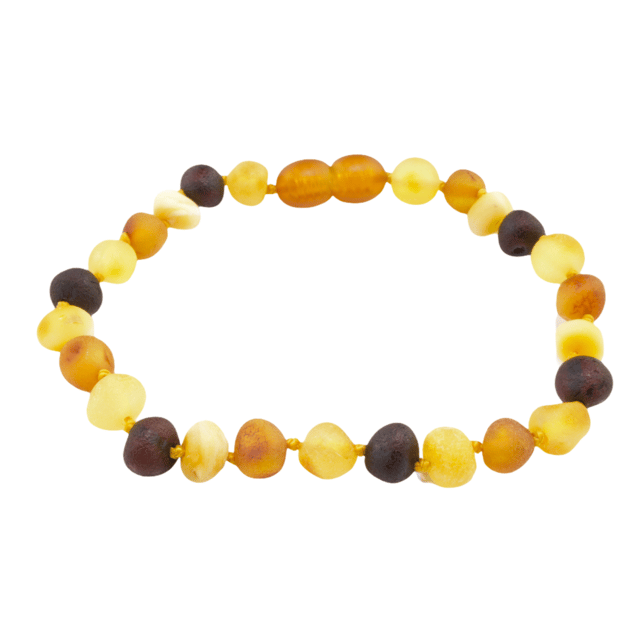 Pulseira de Âmbar Báltico Misto Não Polido Adulto 18-20 cm